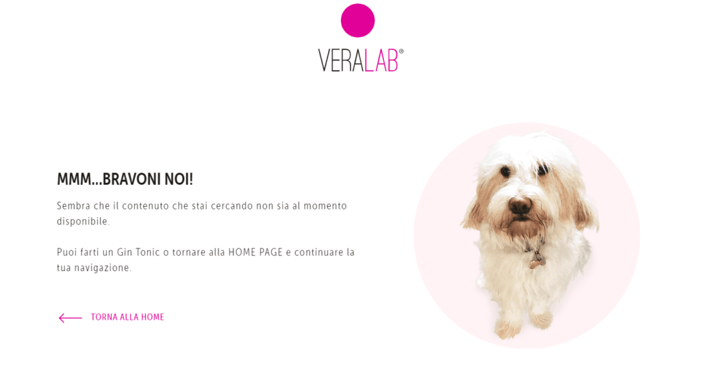 VeraLab tone of voice pagina 404